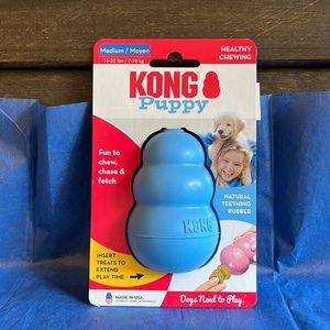 <3x2 HP Medium Kong Blue Puppy Dog Toy